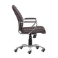 Espresso and Silver Adjustable Height Swivel Rolling Office Chair