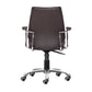 Espresso and Silver Adjustable Height Swivel Rolling Office Chair