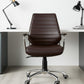 Espresso and Silver Adjustable Height Swivel Rolling Office Chair