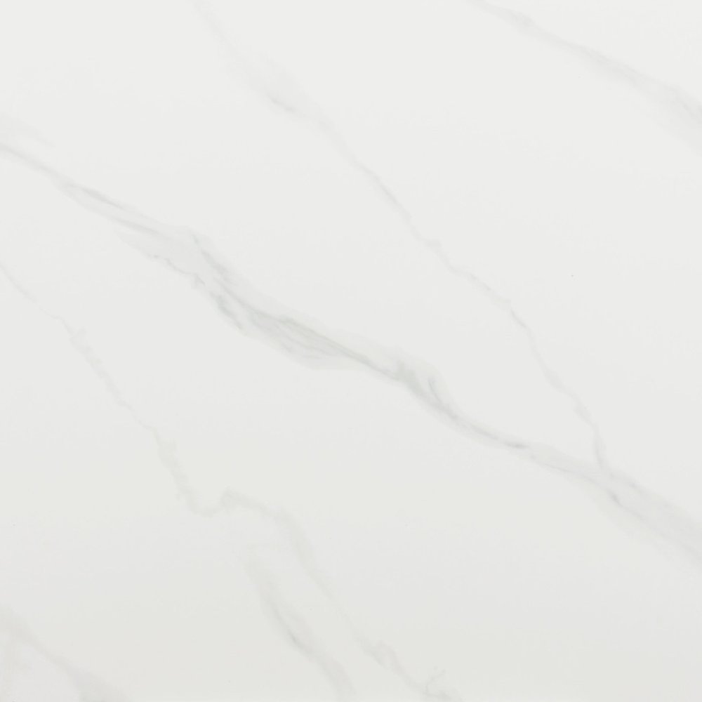 79" White and Black Sintered Stone and Steel Double Pedestal Base Dining Table