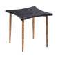 Set of Two Black and Bronze Wood and Steel Free Form Coffee And End Table