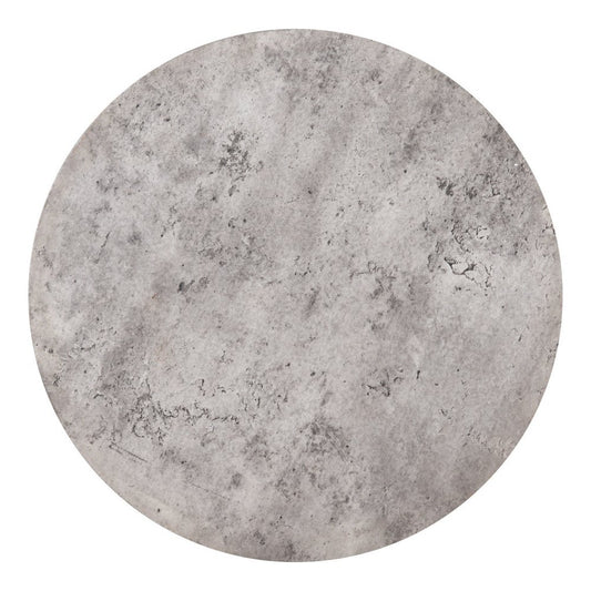 Set of Two Gray and Black Wood and Steel Round Nested Coffee Tables