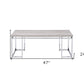 47" Oak and Silver Wood And Metal Frame Coffee Table