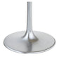 48" Gray and Silver Marble and Aluminum Pedestal Base Round Top Dining Table