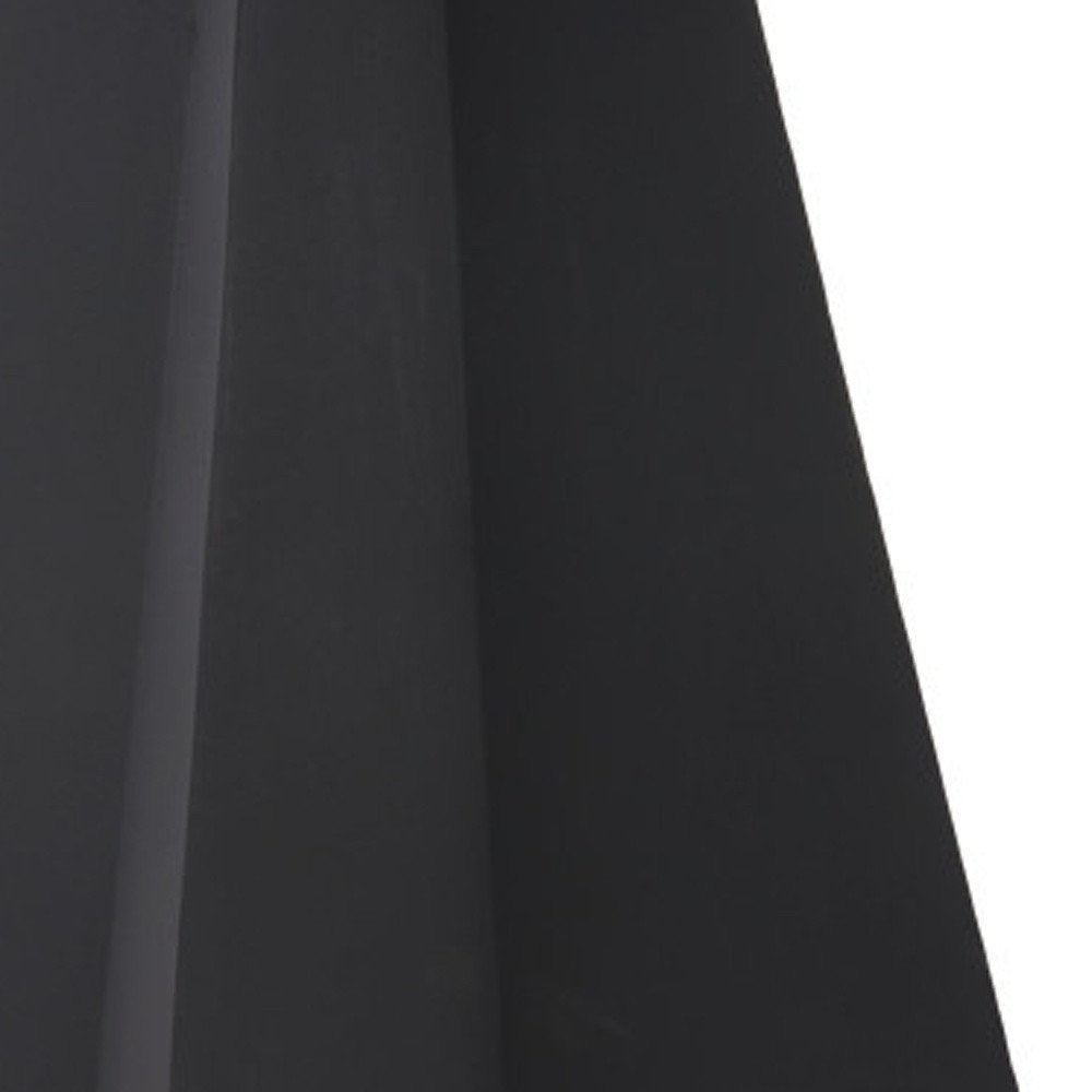 48" White and Black Sintered Stone and Steel Pedestal Base Round Dining Table