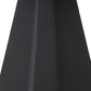 48" White and Black Sintered Stone and Steel Pedestal Base Round Dining Table