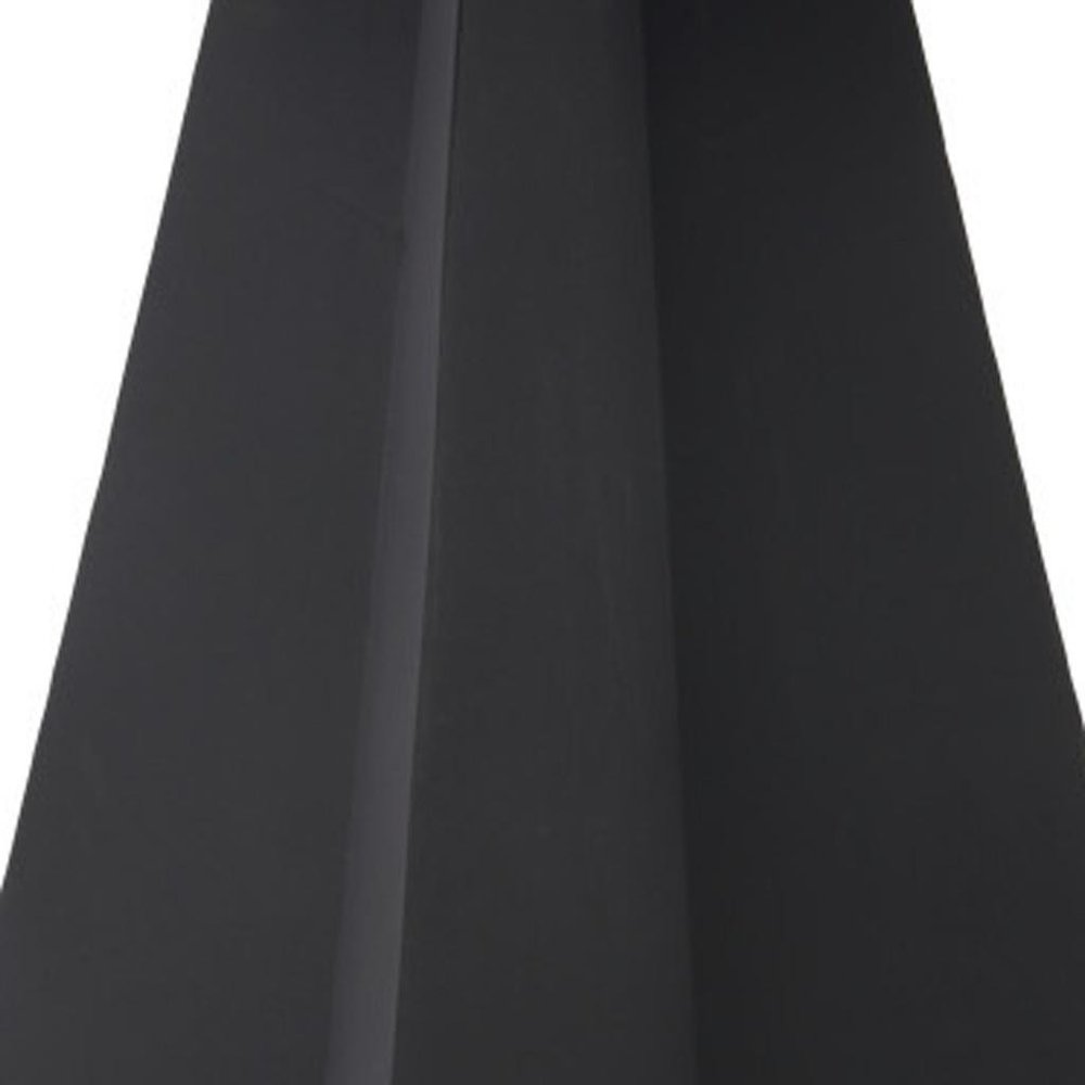 48" White and Black Sintered Stone and Steel Pedestal Base Round Dining Table