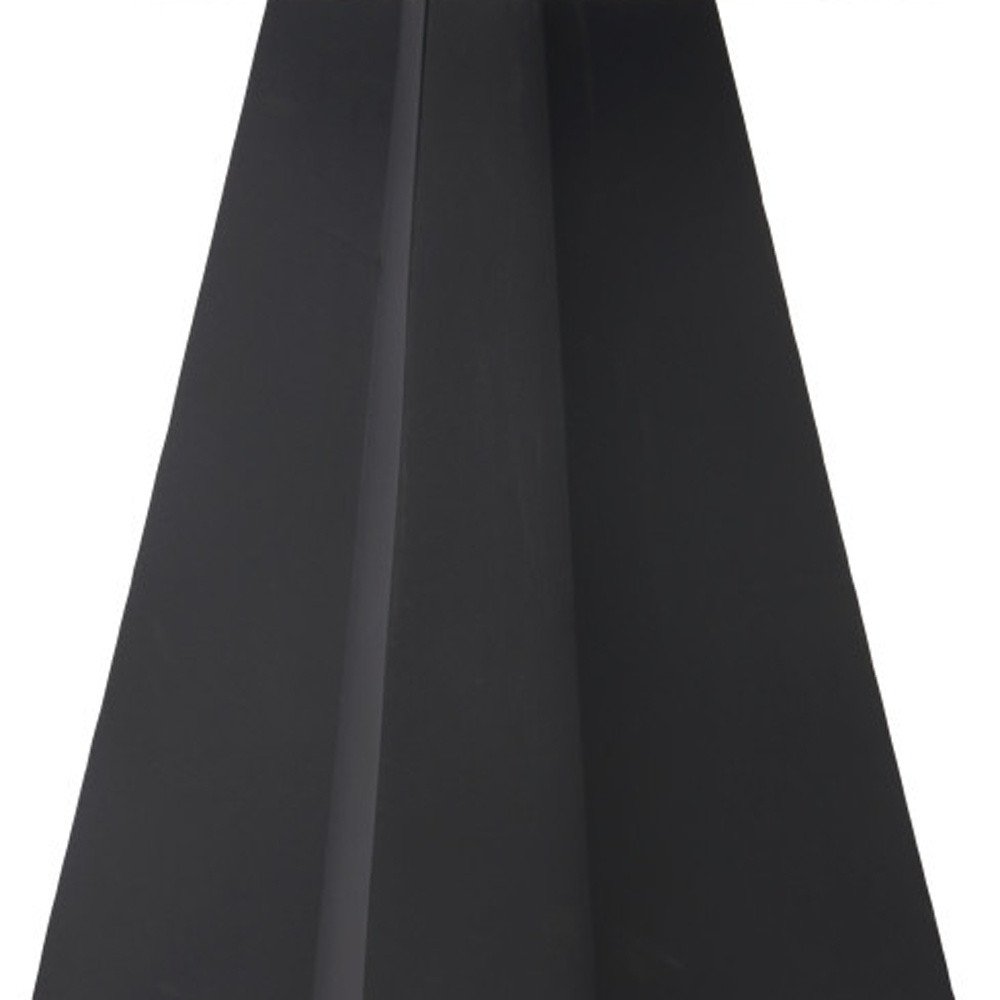 48" White and Black Sintered Stone and Steel Pedestal Base Round Dining Table