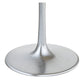 48" Gray and Silver Marble and Aluminum Pedestal Base Round Top Dining Table