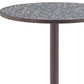 24" Black and Bronze Wood and Steel Pedestal Base Round Top Dining Table