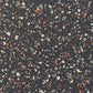 24" Black Wood and Steel Faux Terrazzo Pedestal Base Square Dining Table