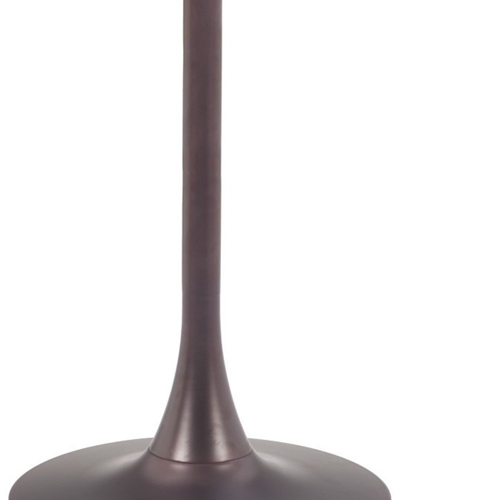 24" Black Steel Pedestal Base Square Dining Table