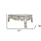 57" Bone Wood Coffee Table With Two Drawers