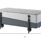 47" Gray White and Black Faux Marble Wood and Steel Lift Top Coffee Table