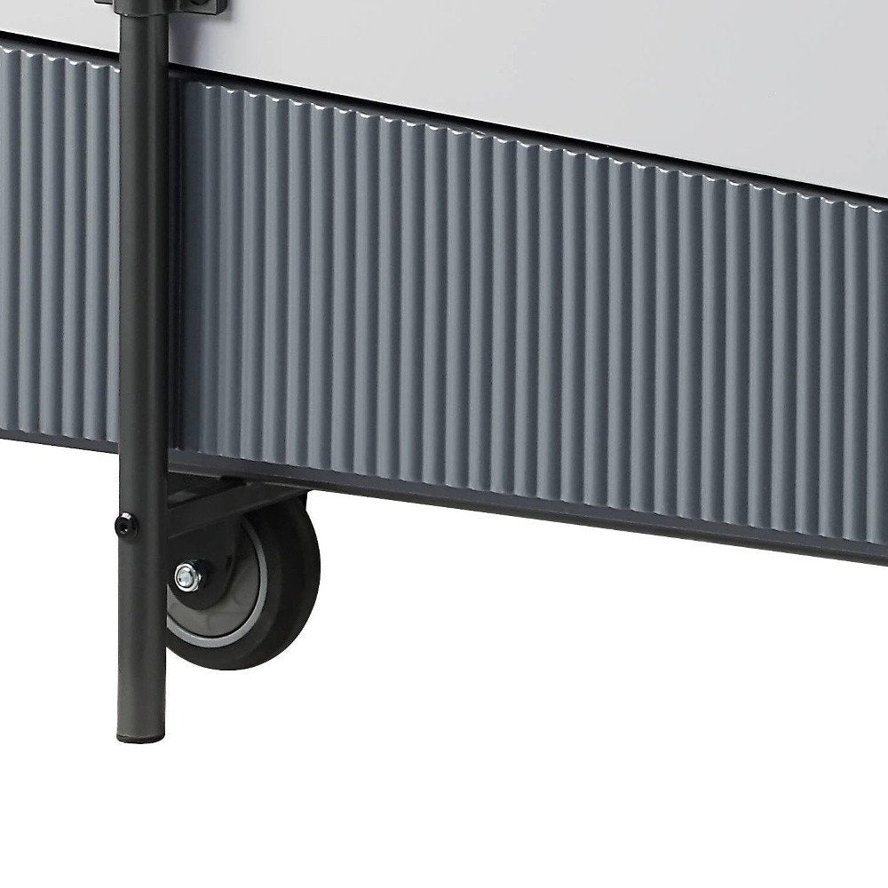 47" Gray White and Black Faux Marble Wood and Steel Lift Top Coffee Table