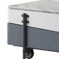 47" Gray White and Black Faux Marble Wood and Steel Lift Top Coffee Table
