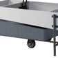 47" Gray White and Black Faux Marble Wood and Steel Lift Top Coffee Table