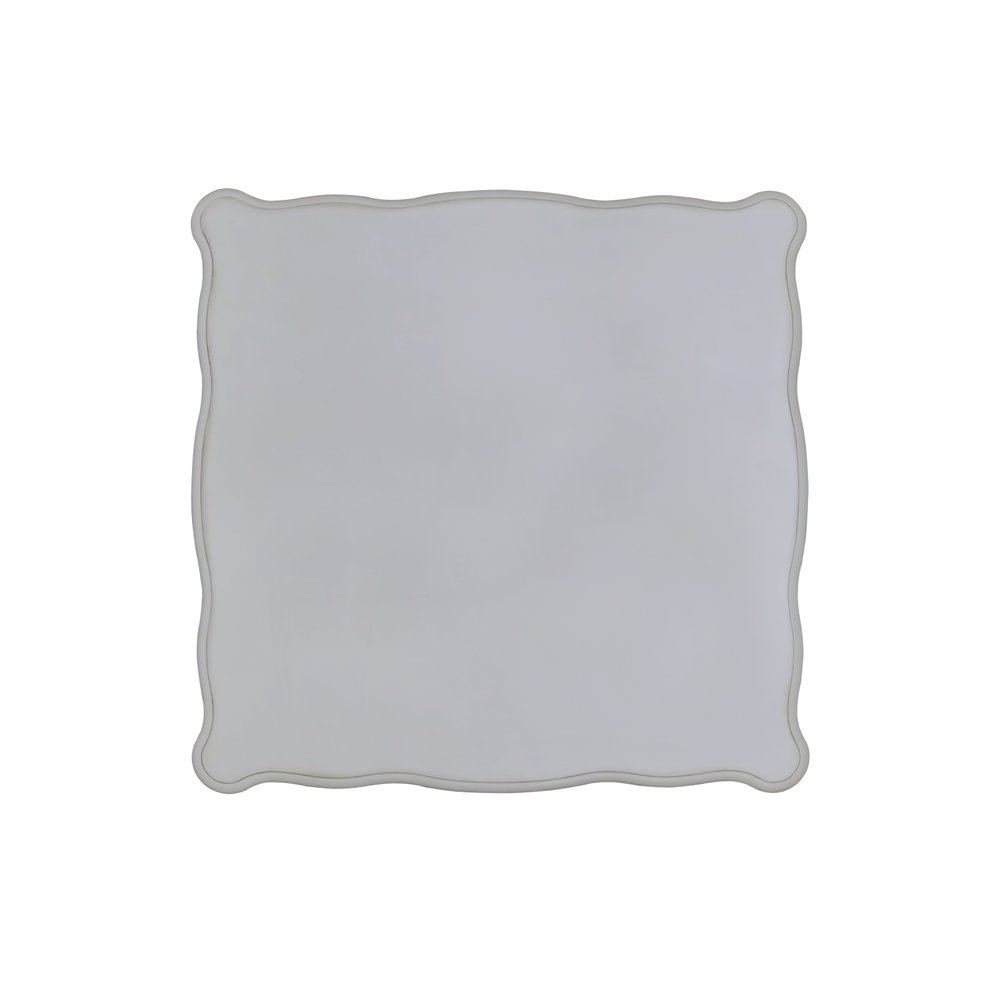 58" Ivory and Gold Wood Square Coffee Table With Shelf