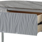 47" Gray Wood and Steel Oval Coffee Table With Drawer