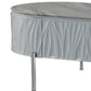 47" Gray Wood and Steel Oval Coffee Table With Drawer