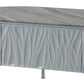 47" Gray Wood and Steel Oval Coffee Table With Drawer