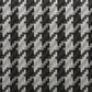 29" Black And White And Black Upholstered Houndstooth Arm Chair