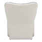 29" Ivory Faux Shearling And Upholstered Side Chair