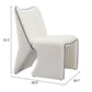 29" Ivory Faux Shearling And Upholstered Side Chair