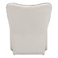 29" Ivory Faux Shearling And Upholstered Side Chair