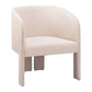 25" Beige Upholstered Arm Chair