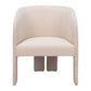 25" Beige Upholstered Arm Chair