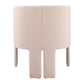 25" Beige Upholstered Arm Chair