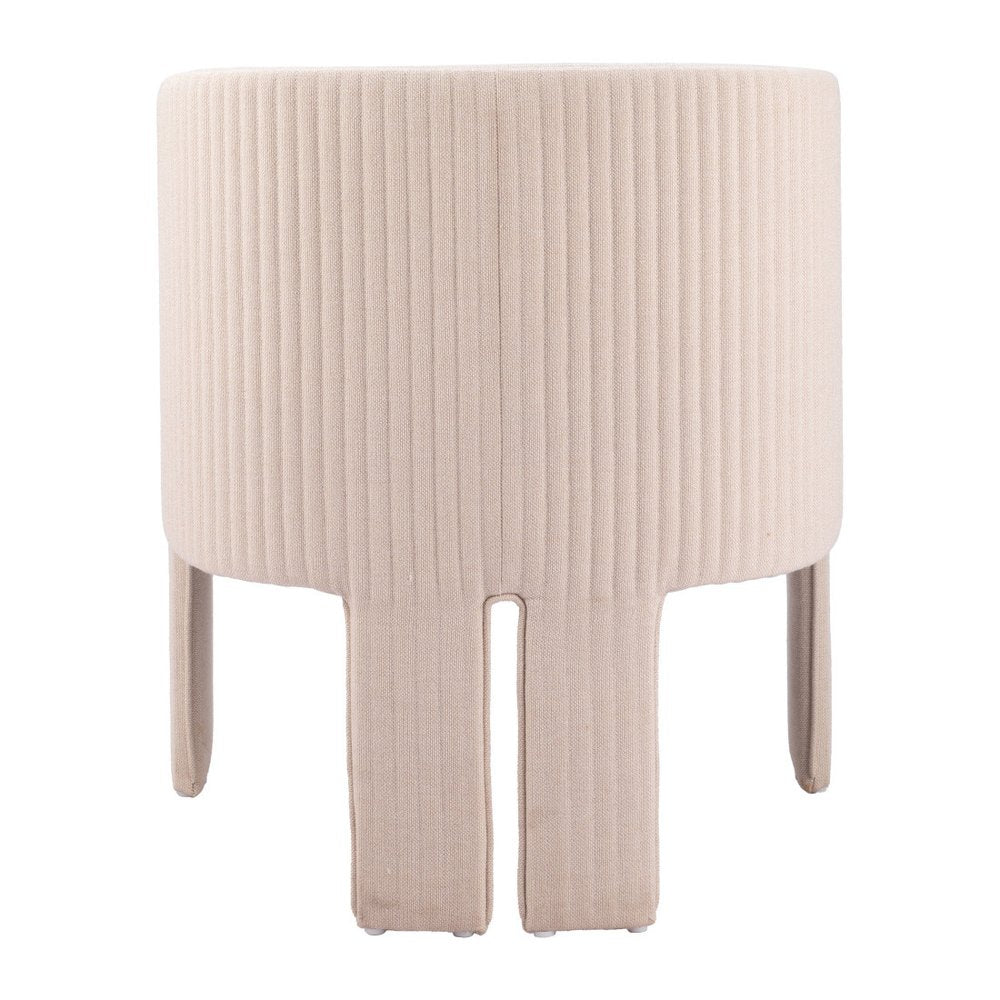 25" Beige Upholstered Arm Chair