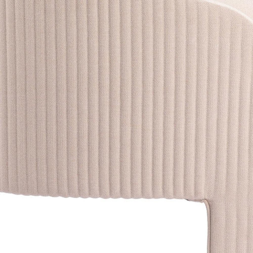 25" Beige Upholstered Arm Chair