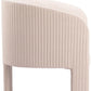 25" Beige Upholstered Arm Chair