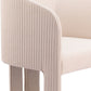 25" Beige Upholstered Arm Chair