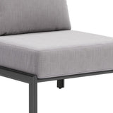 28" Gray And Black Fabric Side Chair