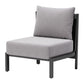 28" Gray And Black Fabric Side Chair