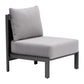 28" Gray And Black Fabric Side Chair