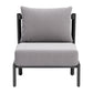 28" Gray And Black Fabric Side Chair