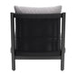 28" Gray And Black Fabric Side Chair