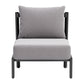 28" Gray And Black Fabric Side Chair