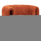 37" Burnt Orange Sherpa And Upholstered Tufted Arm Chair