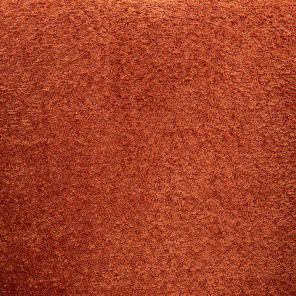 37" Burnt Orange Sherpa And Upholstered Tufted Arm Chair