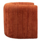 37" Burnt Orange Sherpa And Upholstered Tufted Arm Chair