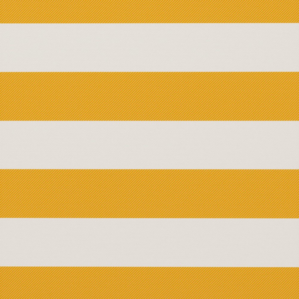 27" White And Yellow And Black Fabric Striped Side Chair