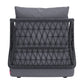 33" Gray Outdoor Accent Chair with Gray Cushions