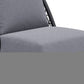 33" Gray Outdoor Accent Chair with Gray Cushions