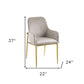 Set of Two Gray and Gold Velvet And Wood and Metal Dining Side Chairs