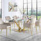 Set of Two Gray and Gold Velvet And Wood and Metal Dining Side Chairs